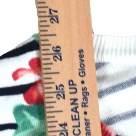 Land's End 100% Supima Cotton Floral Print Long Sleeve Sweater 1X (16w-18w) - Picture 6 of 7